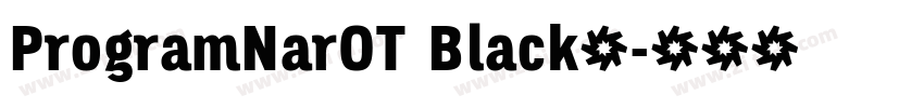 ProgramNarOT Black◆字体转换 ProgramNarOT Black◆字体转换